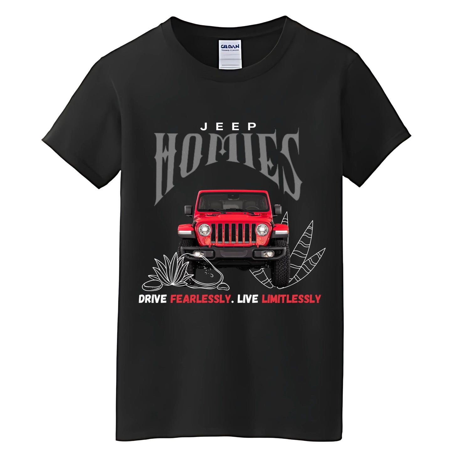VOZUKO Custom 4x4 Jeep Homies Made-to-Order Gildan Graphic Tee