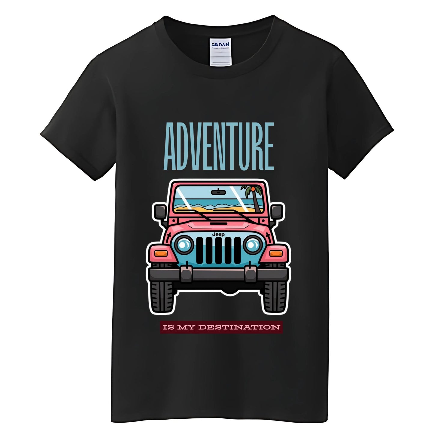 VOZUKO Custom 4x4 Jeep Life Graphic Made-to-Order Gildan Tee