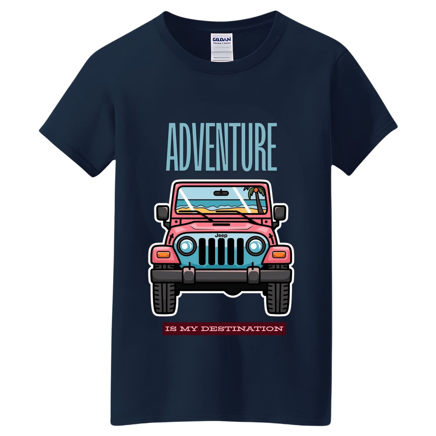 VOZUKO Custom 4x4 Jeep Life Graphic Made-to-Order Gildan Tee