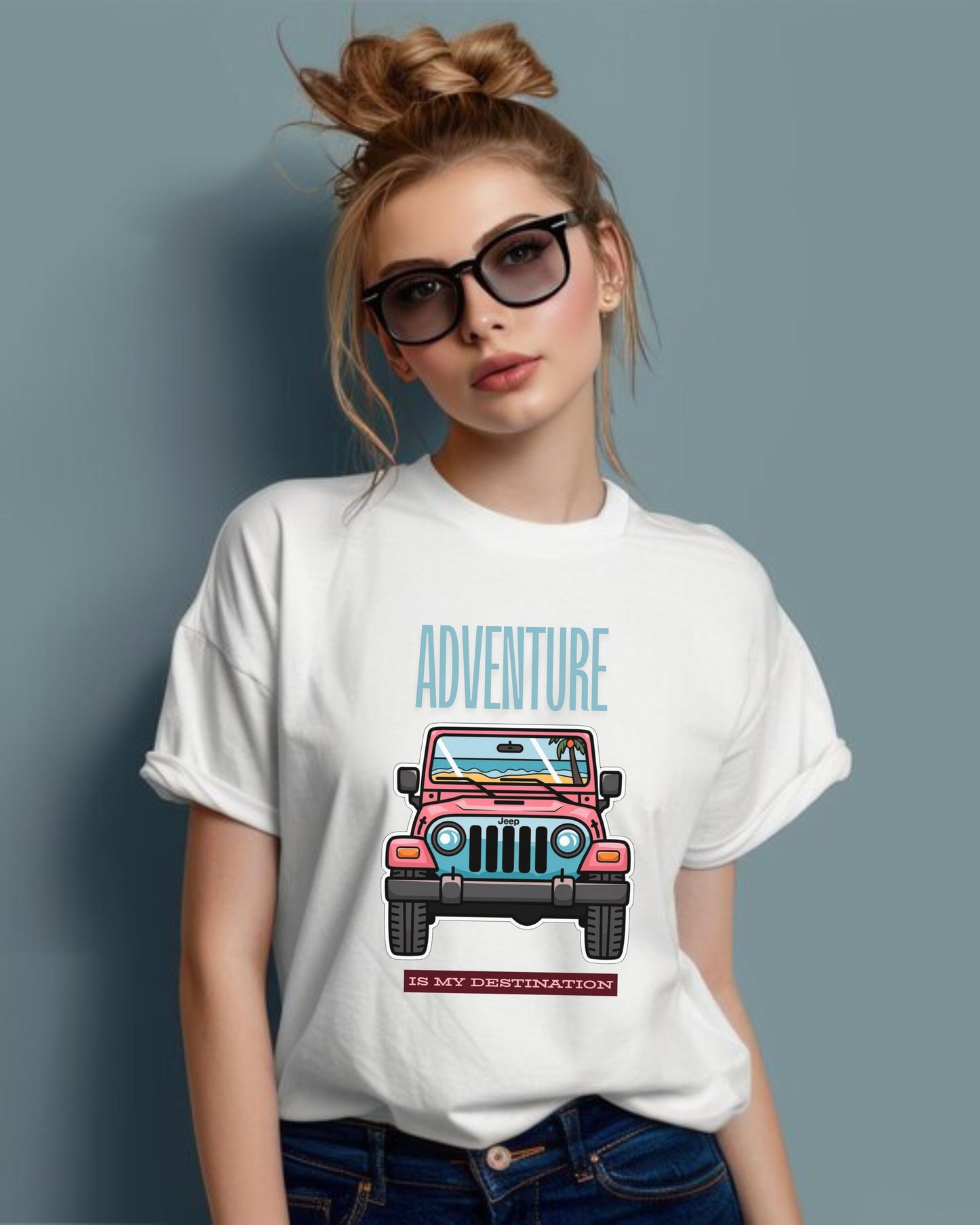 VOZUKO Custom 4x4 Jeep Life Graphic Made-to-Order Gildan Tee