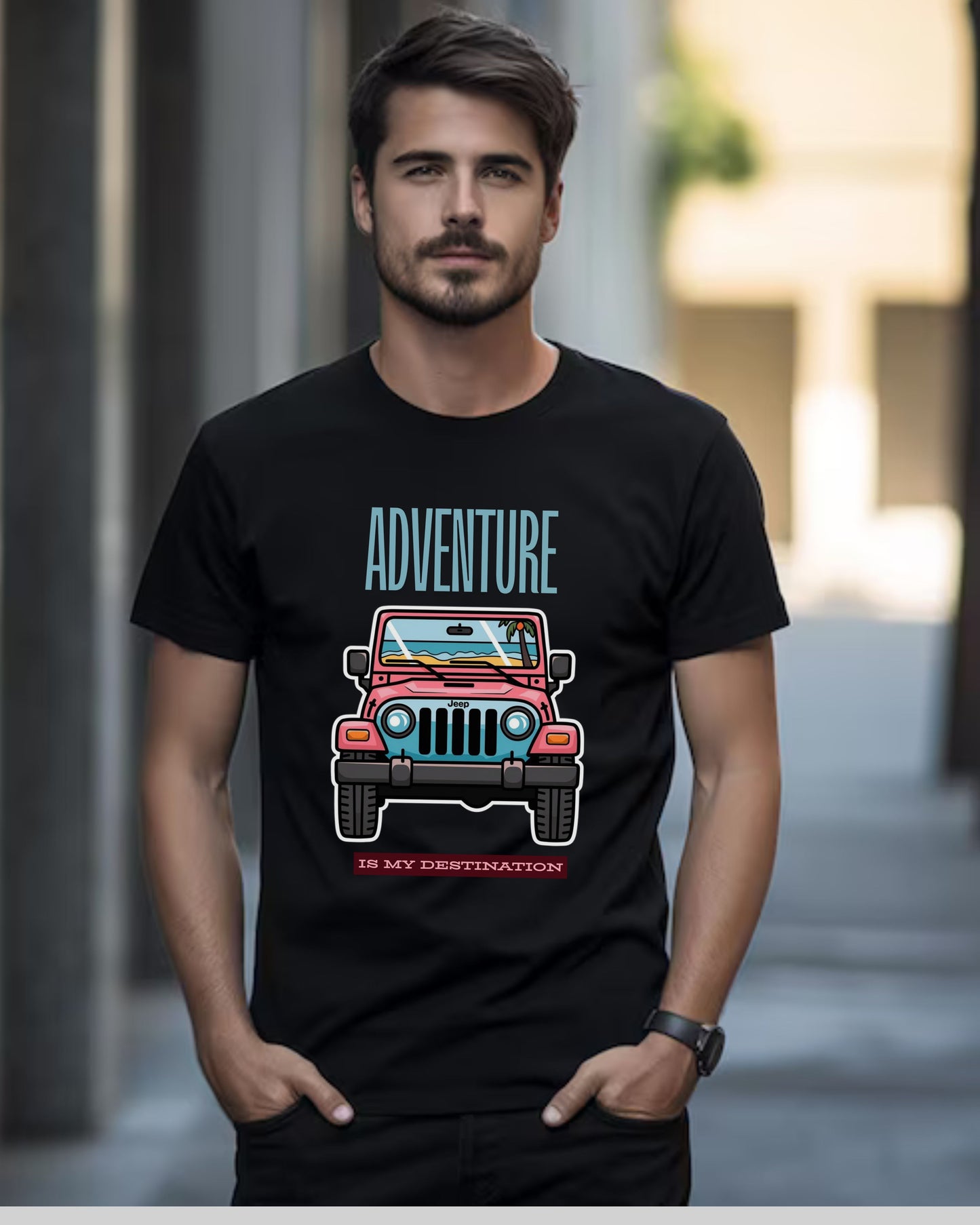 VOZUKO Custom 4x4 Jeep Life Graphic Made-to-Order Gildan Tee