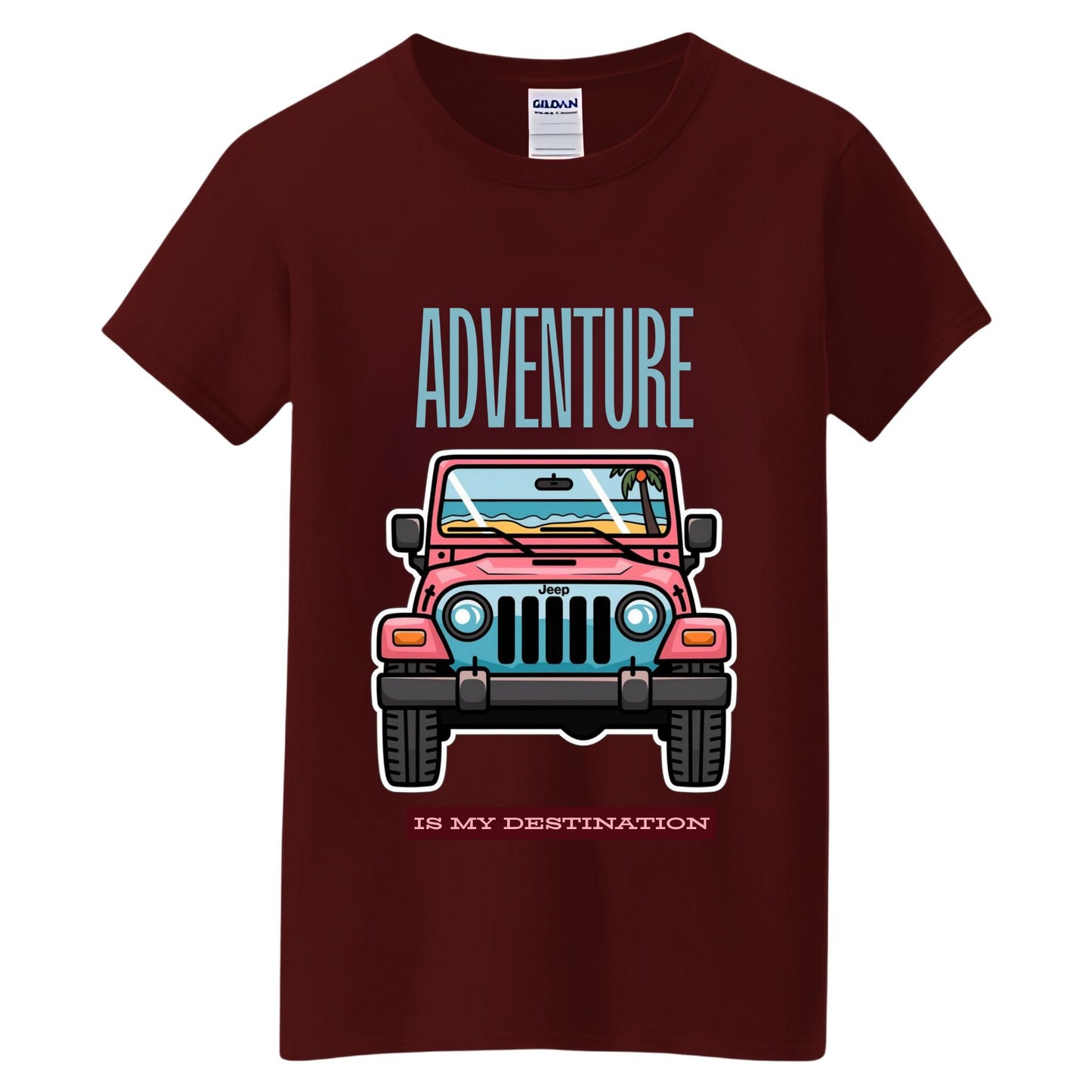 VOZUKO Custom 4x4 Jeep Life Graphic Made-to-Order Gildan Tee