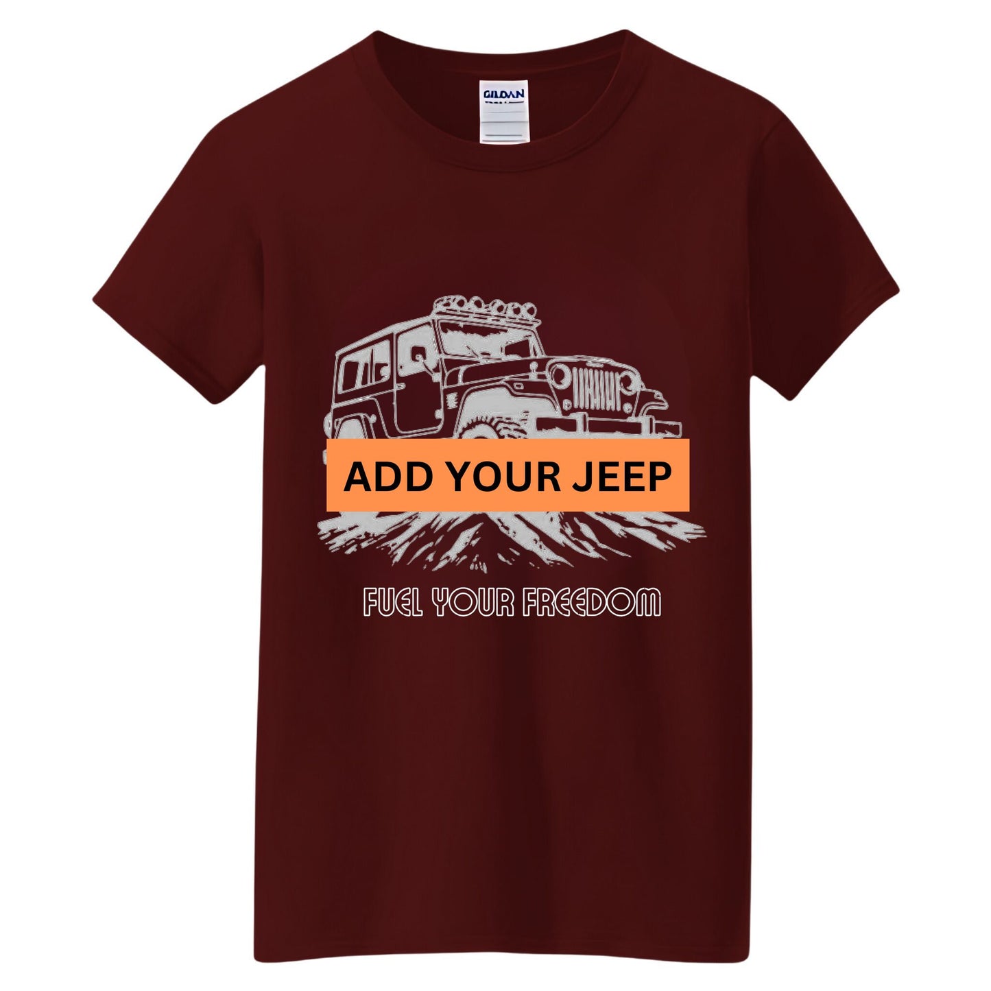 VOZUKO Custom 4x4 Jeep Fuel Your Freedom Made-to-Order Gildan Graphic Tee