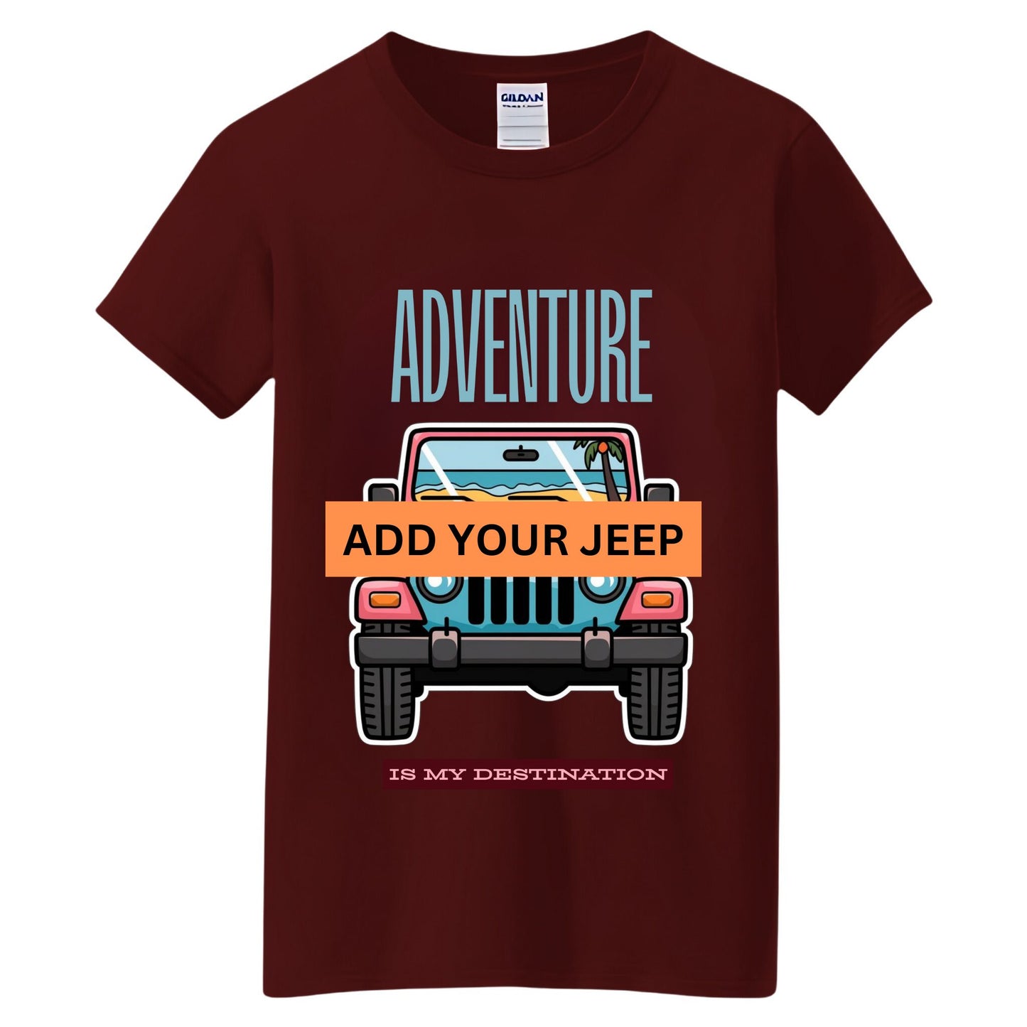 VOZUKO Custom 4x4 Jeep Life Graphic Made-to-Order Gildan Tee