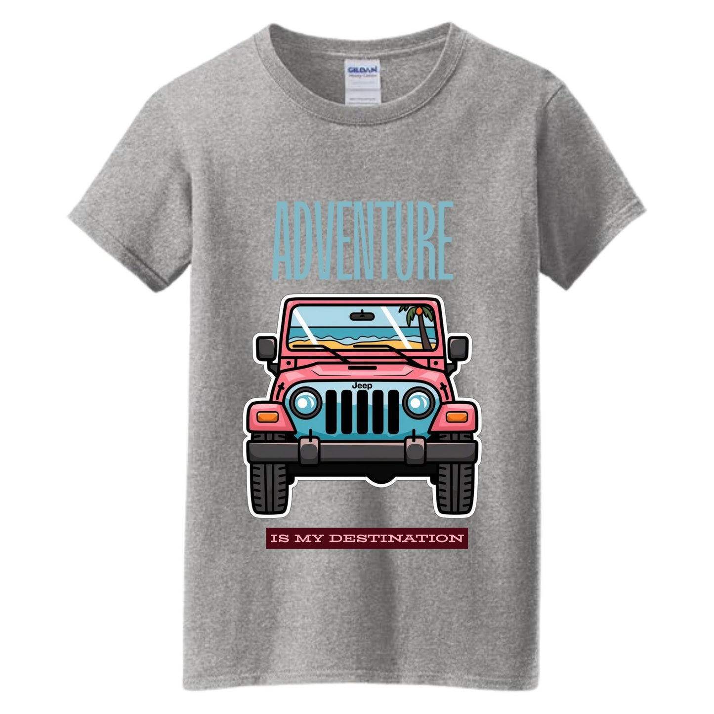 VOZUKO Custom 4x4 Jeep Life Graphic Made-to-Order Gildan Tee