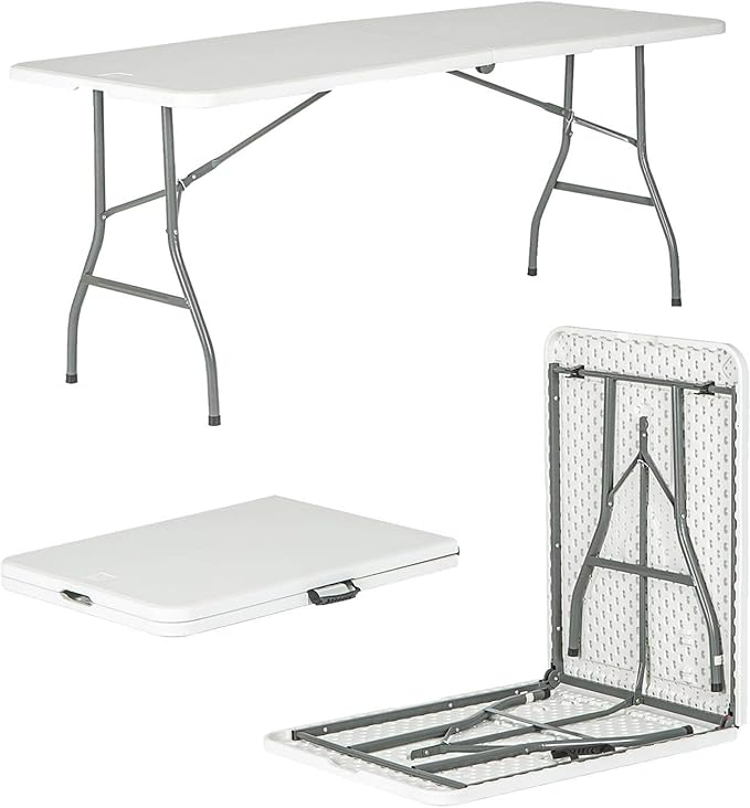 Folding Table Multipurpose Square Table Indoor Outdoor Plastic Table Lightweight and Portable Camping Table for Home Office