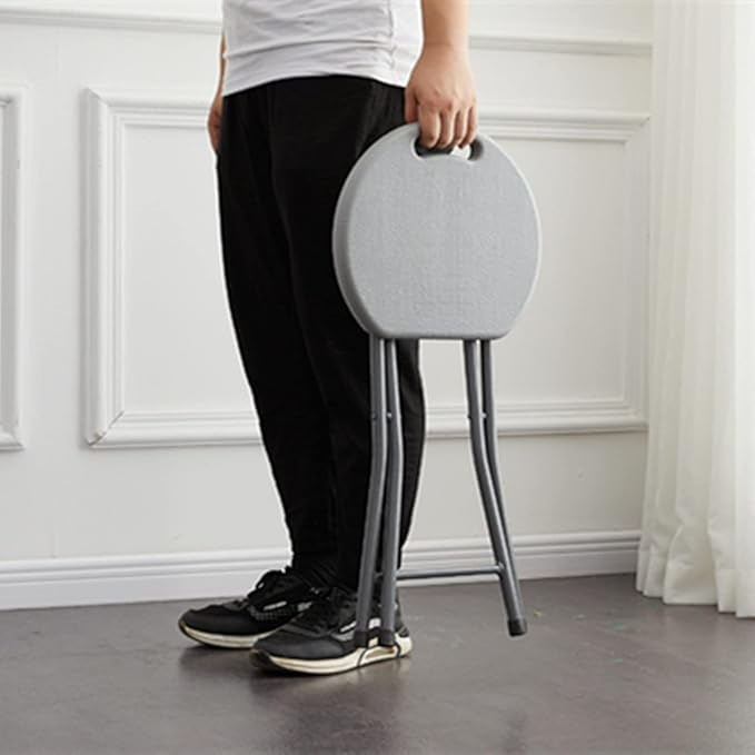 Foot Stool Folding Chair Folding Stool Portable Plastic Chair and Non-Slip Foot Pads Weatherproof Indoor and Outdoor