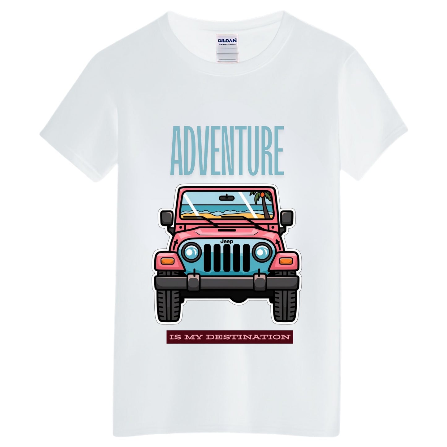 VOZUKO Custom 4x4 Jeep Life Graphic Made-to-Order Gildan Tee