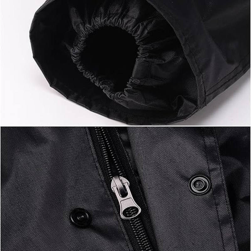 Long Hooded Breathable Raincoat Adult Raincoat Oxford Cloth Waterproof Rain Suit Unisex with Reflective Strip Large Sizes with Pockets