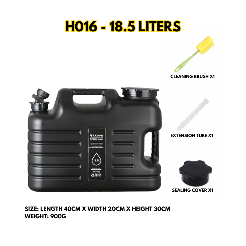 Camping Water Container Large Capacity Outdoor Water Jug Faucet Portable Water Dispenser Carrier for Hiking, Fishing, Large Gym Sports Bottle