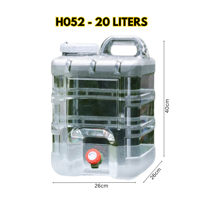 Water Tank Storage Container Camping Supplies Jug with Tap, Water Bucket, Large Drinking Water Tank Outdoor