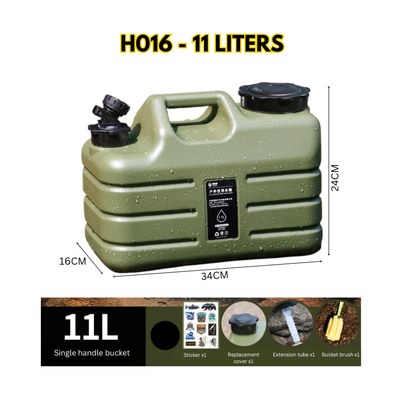 Outdoor Water Bin with Detachable Faucet Camping Bucket Water Tank Portable Water Canister No Leakage for Outdoor Travel Driving