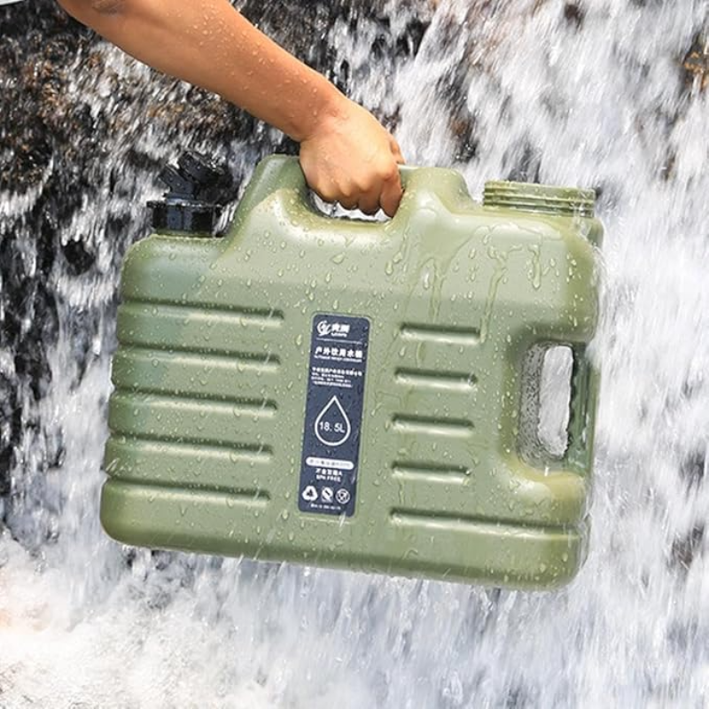 Outdoor Water Bin with Detachable Faucet Camping Bucket Water Tank Portable Water Canister No Leakage for Outdoor Travel Driving