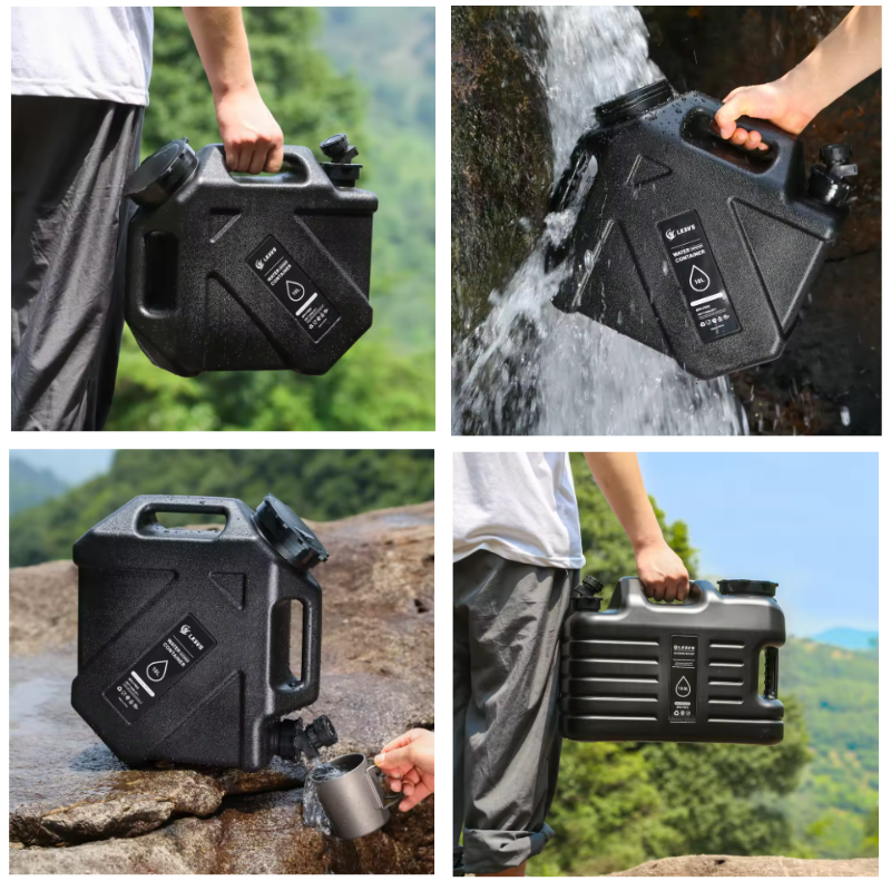 Camping Water Container Large Capacity Outdoor Water Jug Faucet Portable Water Dispenser Carrier for Hiking, Fishing, Large Gym Sports Bottle