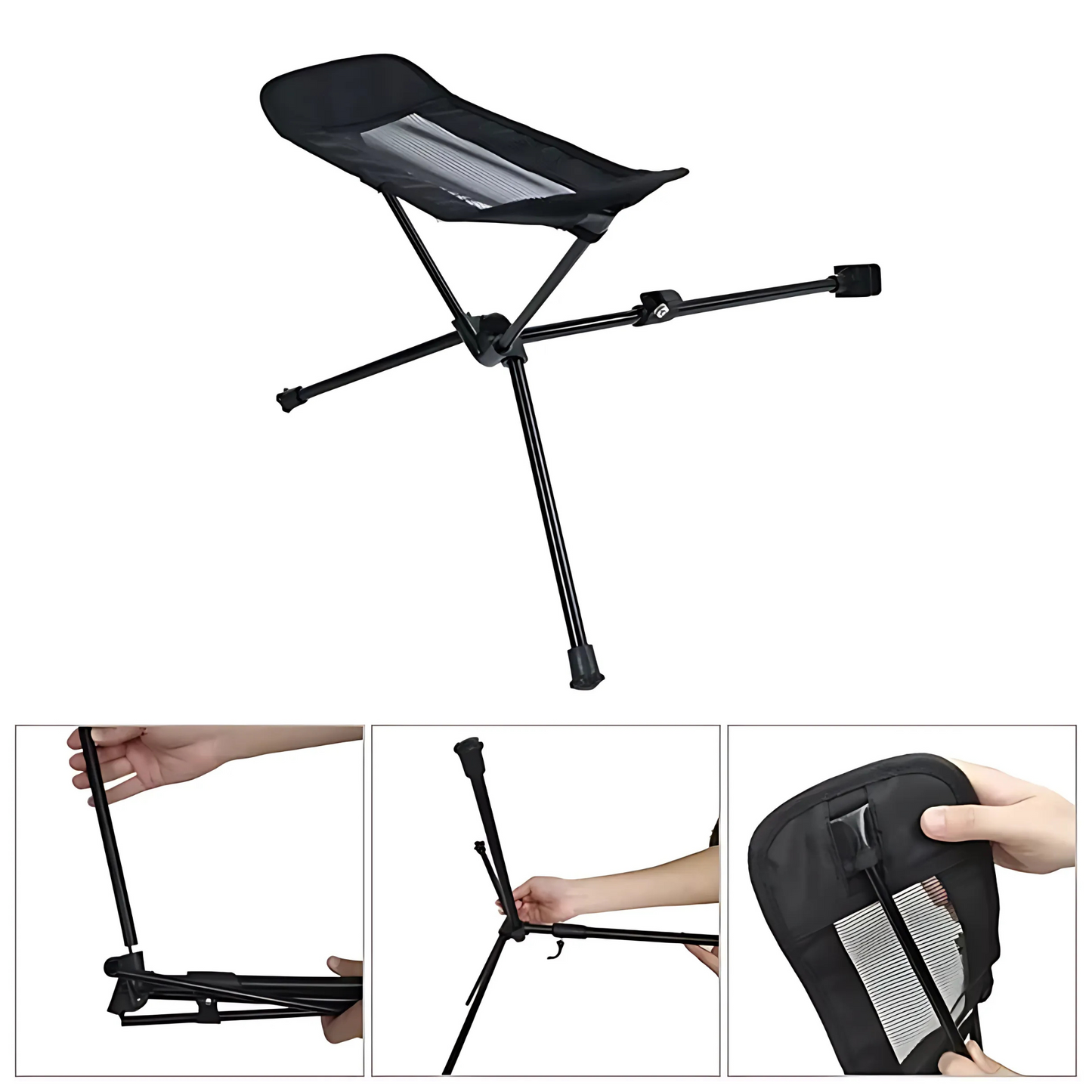 Portable Camping Chair, Compact Ultralight Folding Backpacking Chairs, Outdoor High Back Chair detachable footrest Travel Furniture Home Garden Hiking Picnic Fishing