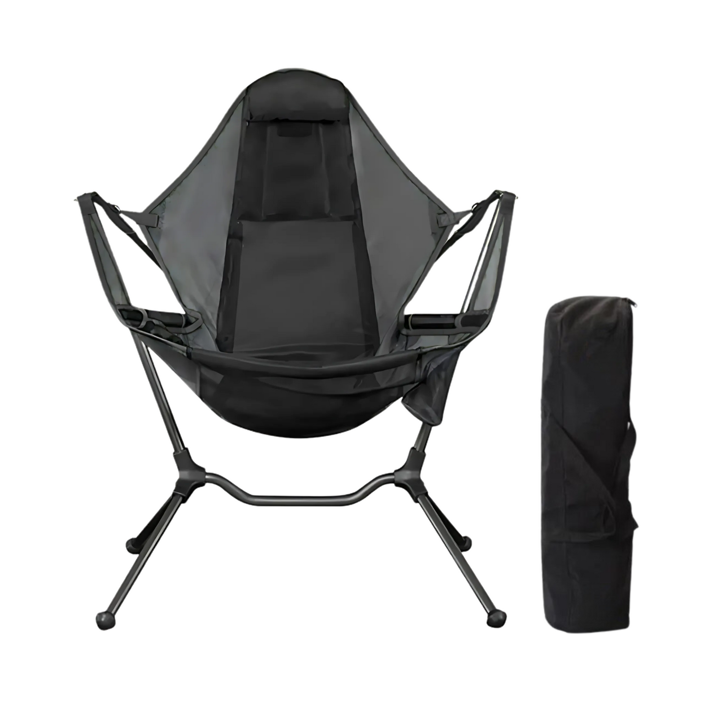 Hammock Chair Aluminium Alloy Camping Swing Back Mesh Outdoor Folding Adjustable Comfort Chair