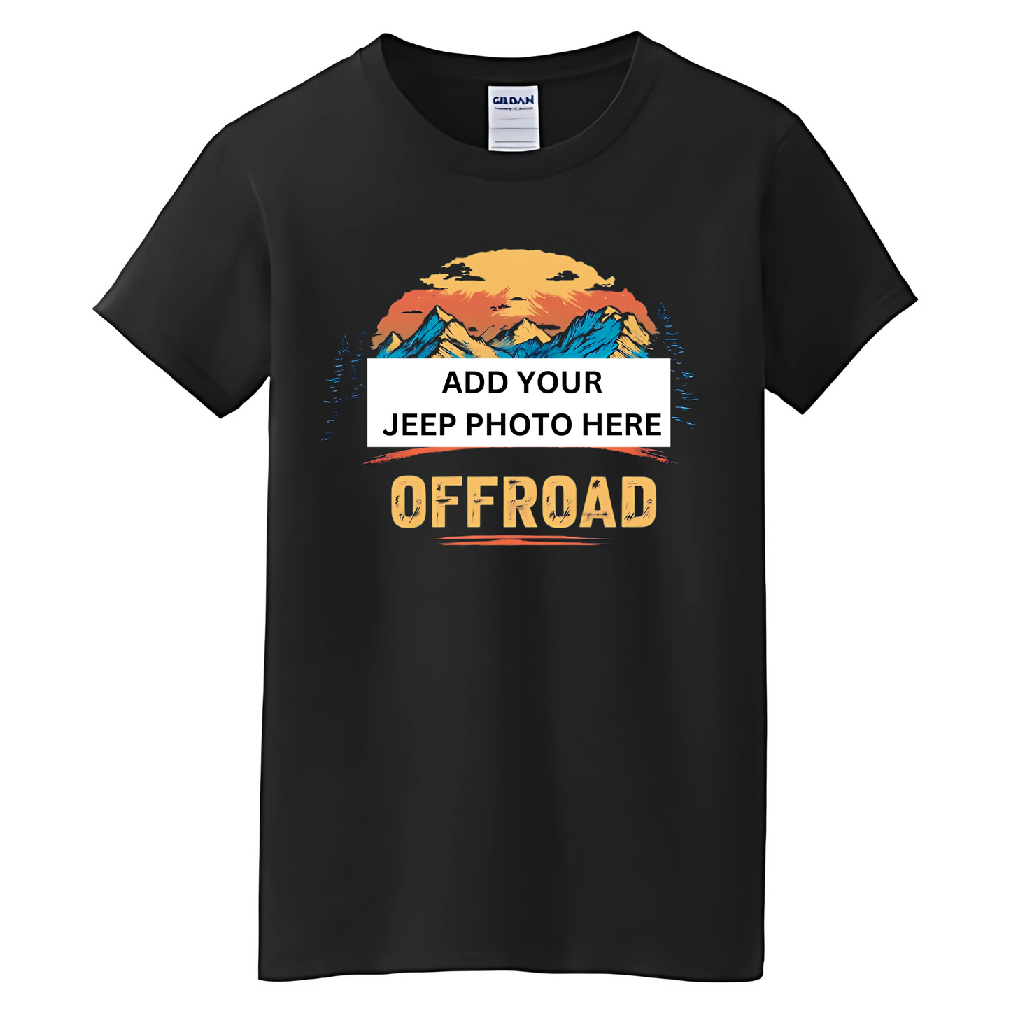 VOZUKO Custom 4x4 Jeep Mountain T Shirt Men Women Made-to-Order Gildan Tee