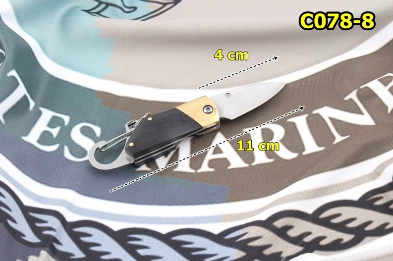 Mini EDC Sandalwood Pocket Keychain Knife Compact Flat Blade, Easy Grip, All-Purpose Camping Tool