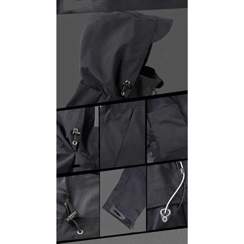 Waterproof Jacket with Hood Lightweight Wind Jacket Outdoor Breathable Windbreaker for Hiking Travel Camping