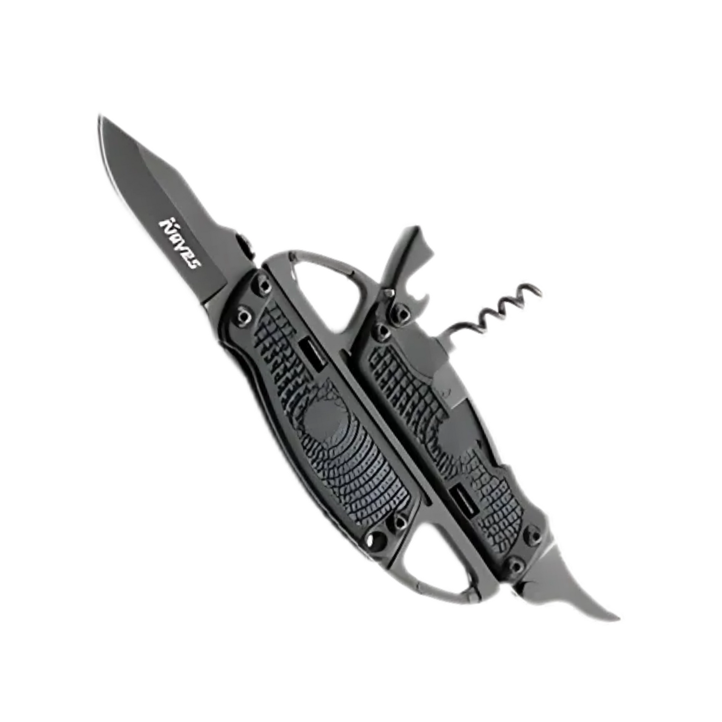 Multi-tool Knife Outdoor Camping Survival Detachable Multi-Purpose Small Folding Pocket Knife with Corkscrew, Bottle Opener, and Keychain