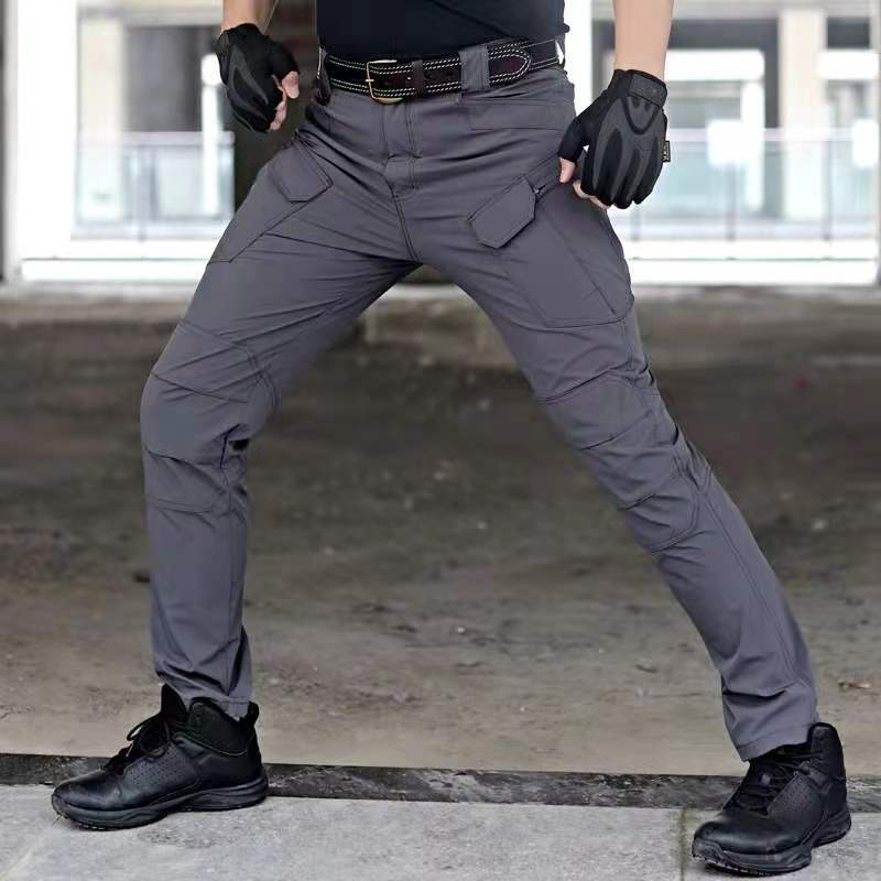 Men's Tactical Cargo Pants Lightweight Quick Drying Ripstop Hiking & Work Trousers with Multiple Pockets