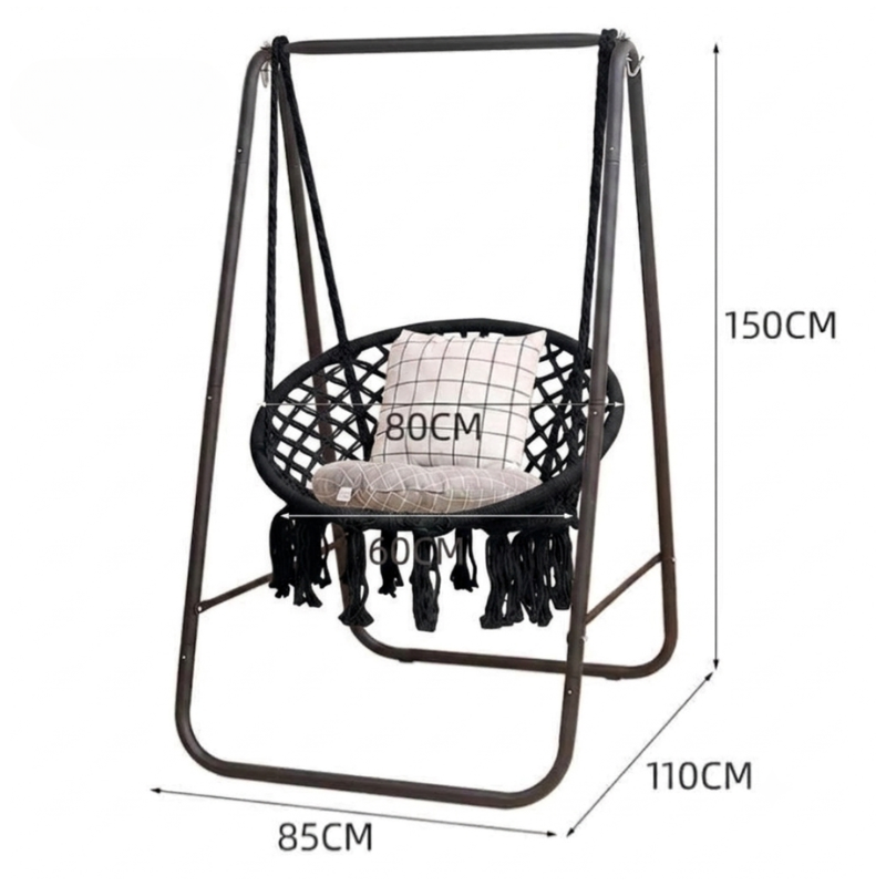 Anti-Rollover Outdoor Swing Hammock Indoor Anti-Tip Hammock Hanging Chair for Adults & Kids, Perfect for Camping, Dorms, and Picnic