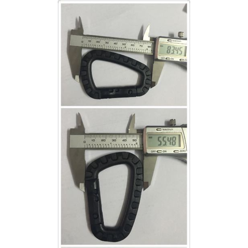 D-Shaped Quick-Release Plastic Carabiner Tactical Hook Large Backpack Buckle Clip Lightweight Spring Gear