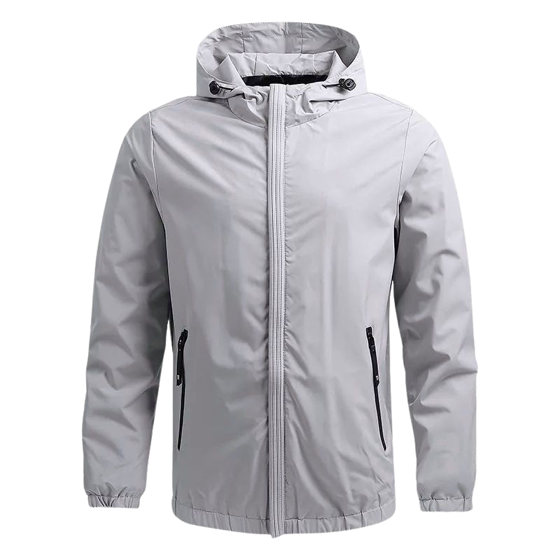 Men Lightweight Hooded Windbreaker Jacket Waterproof Outdoor Hiking