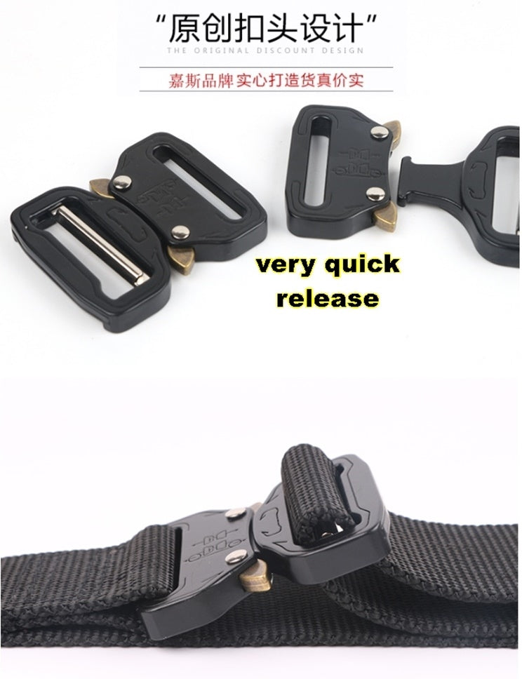 BP257 QR cobra tactical belt with Heavy-Duty Quick-Release Metal Buckle