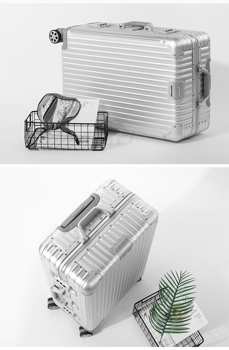 Aluminum Magnesium Alloy Luggage Large Capacity Trolley Suitcase