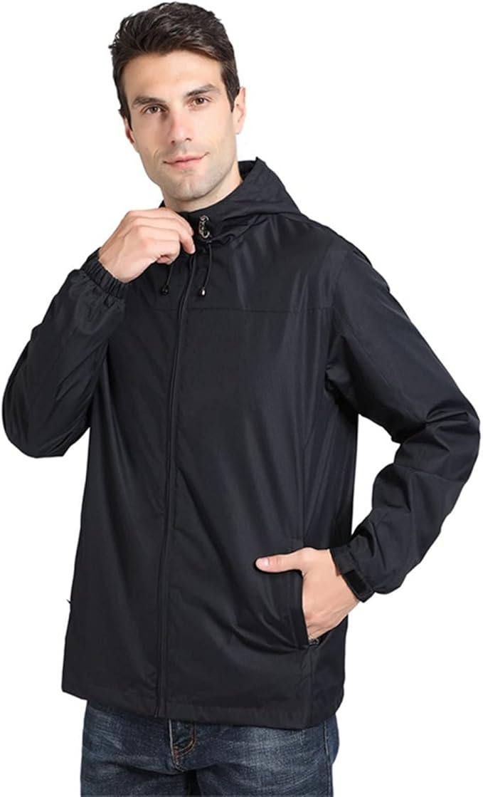 Lightweight Hooded Windbreaker Jacket Waterproof Outdoor Men Women