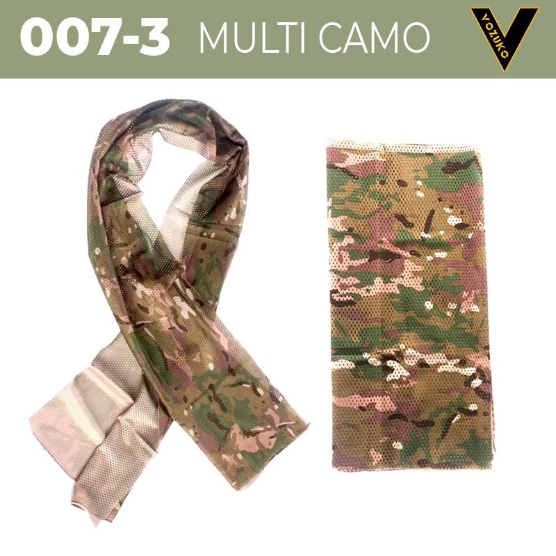 UNISEX Camouflage Scarf Face Veil Sniper Cover Neckerchief Mesh Airsoft Tactical Army 007