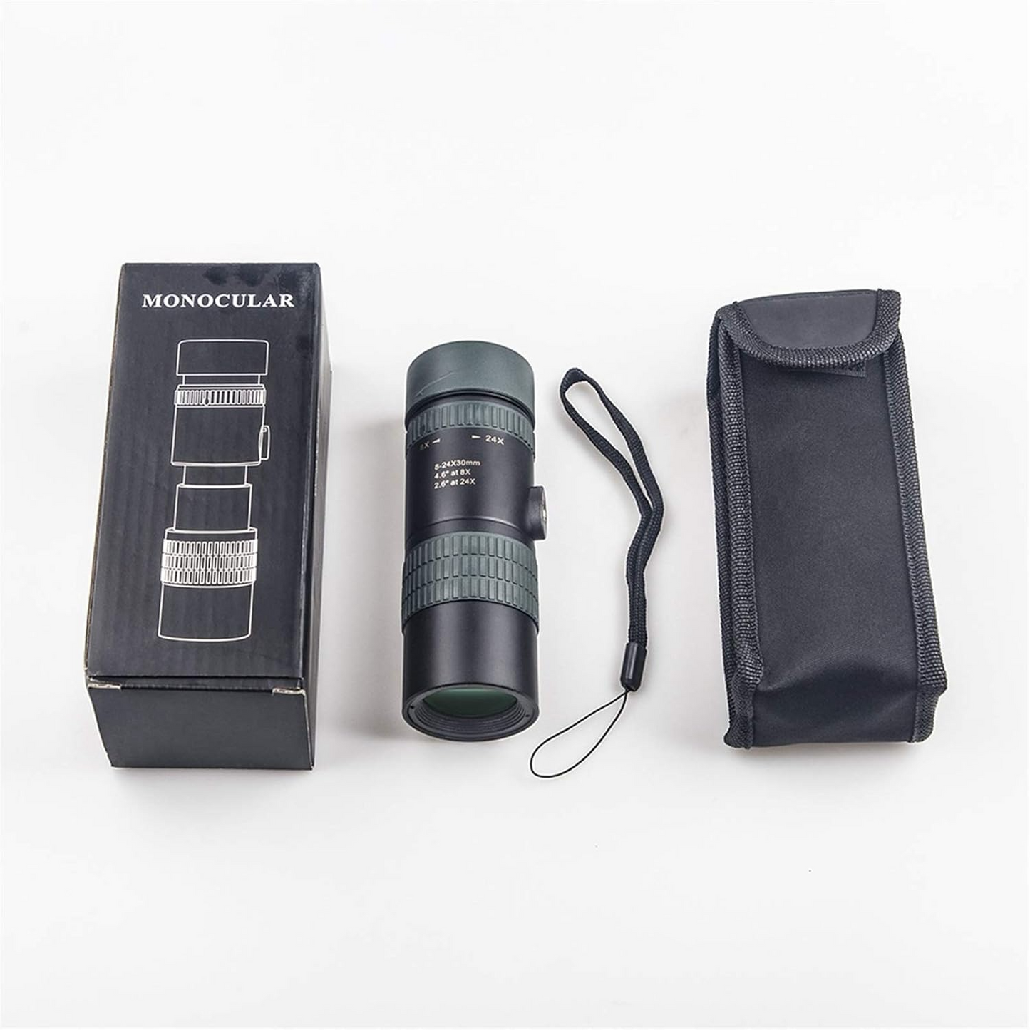 Portable Monocular 8 24x30 Zoom Telescope BAK4 Prism Outdoor Travel Bird Watching