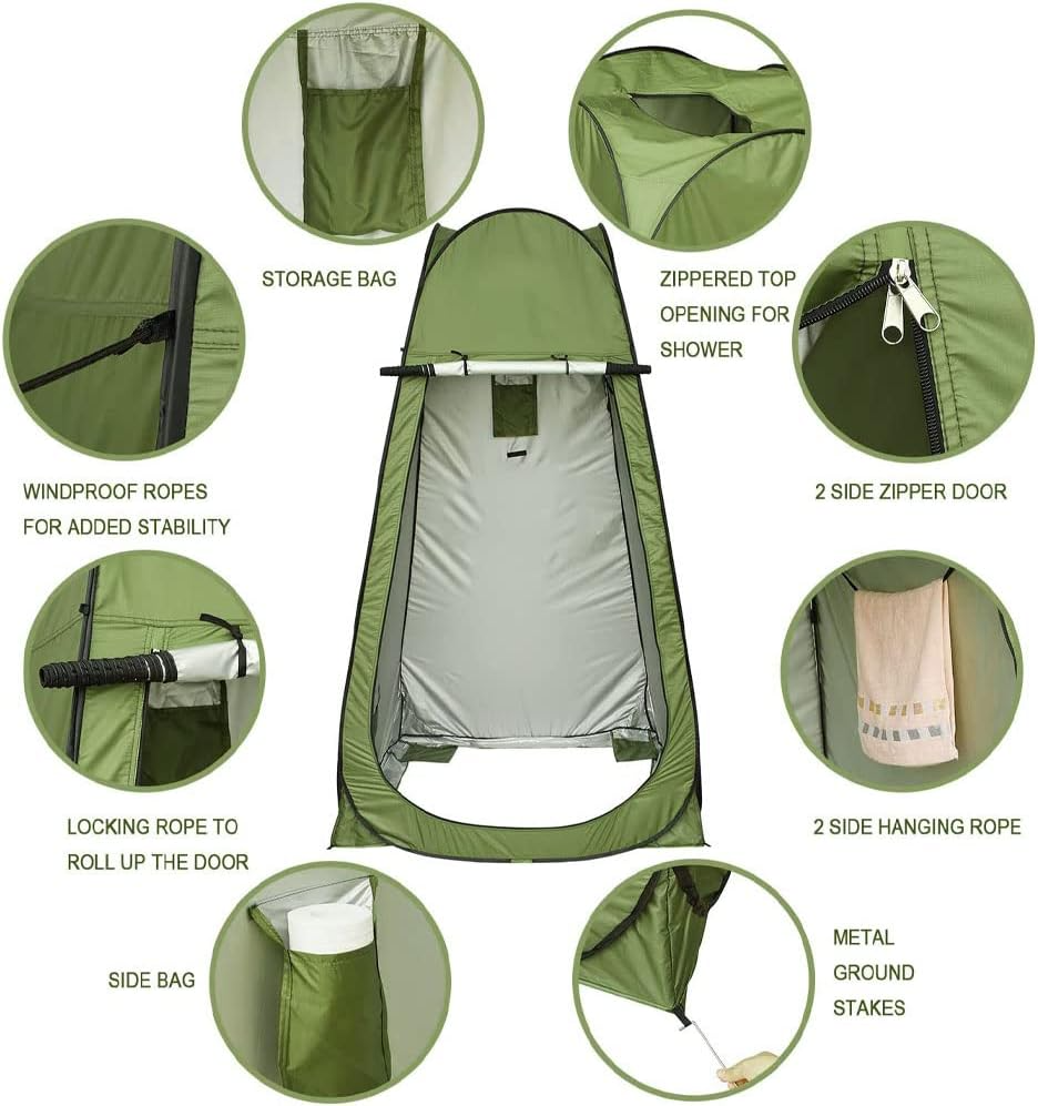 Pop-up Tent and Automatic Instant Portable Cabana Beach, Camping Tent Shade Sun Privacy Shelters Indoor Outdoor