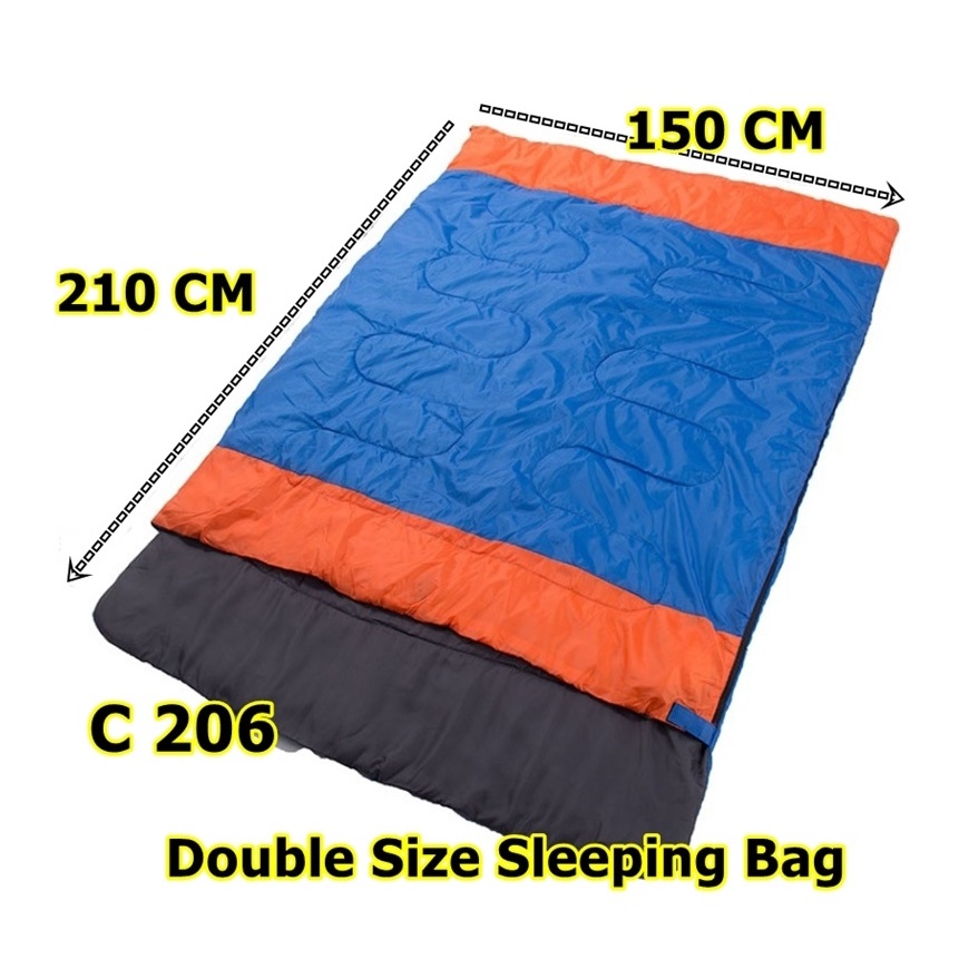 Cold weather sleeping bag double size combine 2 in 1 for camping beach travel tent hiking blanket