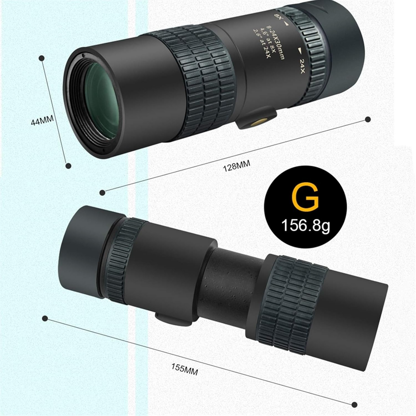Portable Monocular 8 24x30 Zoom Telescope BAK4 Prism Outdoor Travel Bird Watching