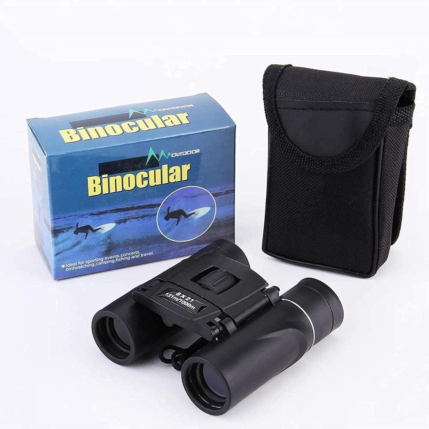 8x21 Compact Binoculars Low Light Outdoor Travel Concert Camping