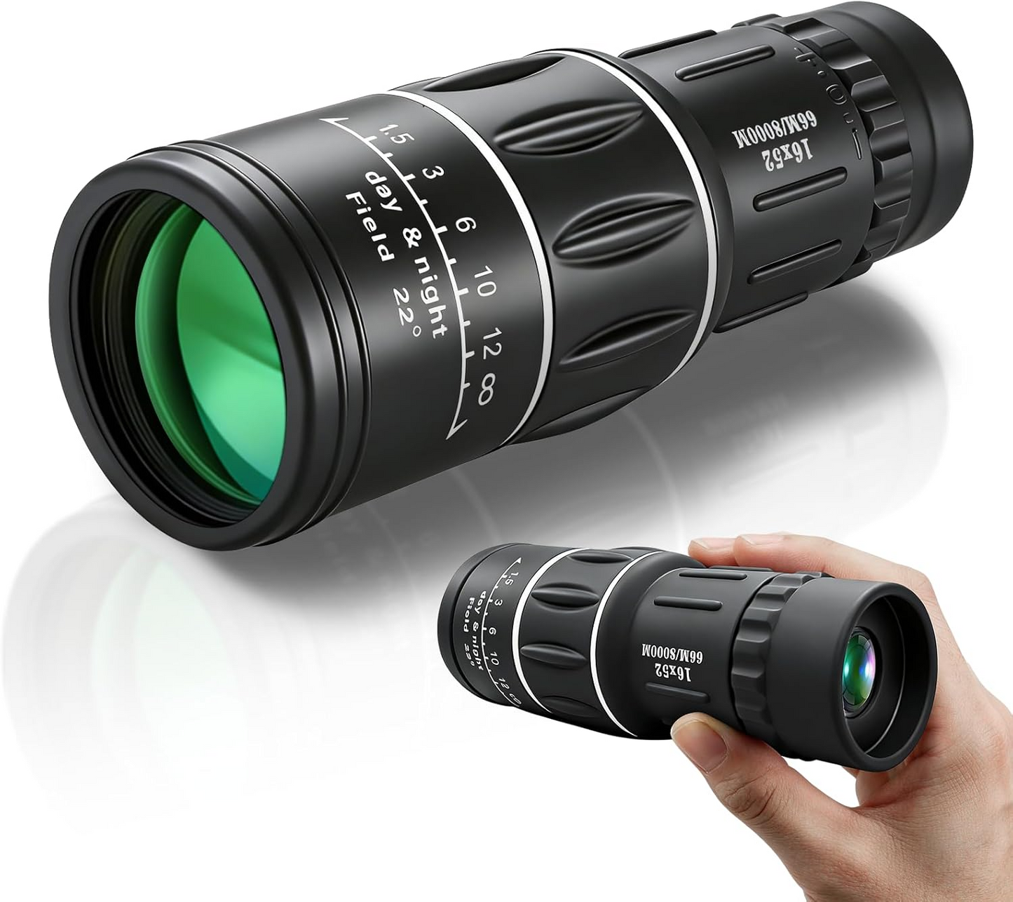 16x52 HD Monocular Telescope BAK4 Prism Outdoor Zoom Portable