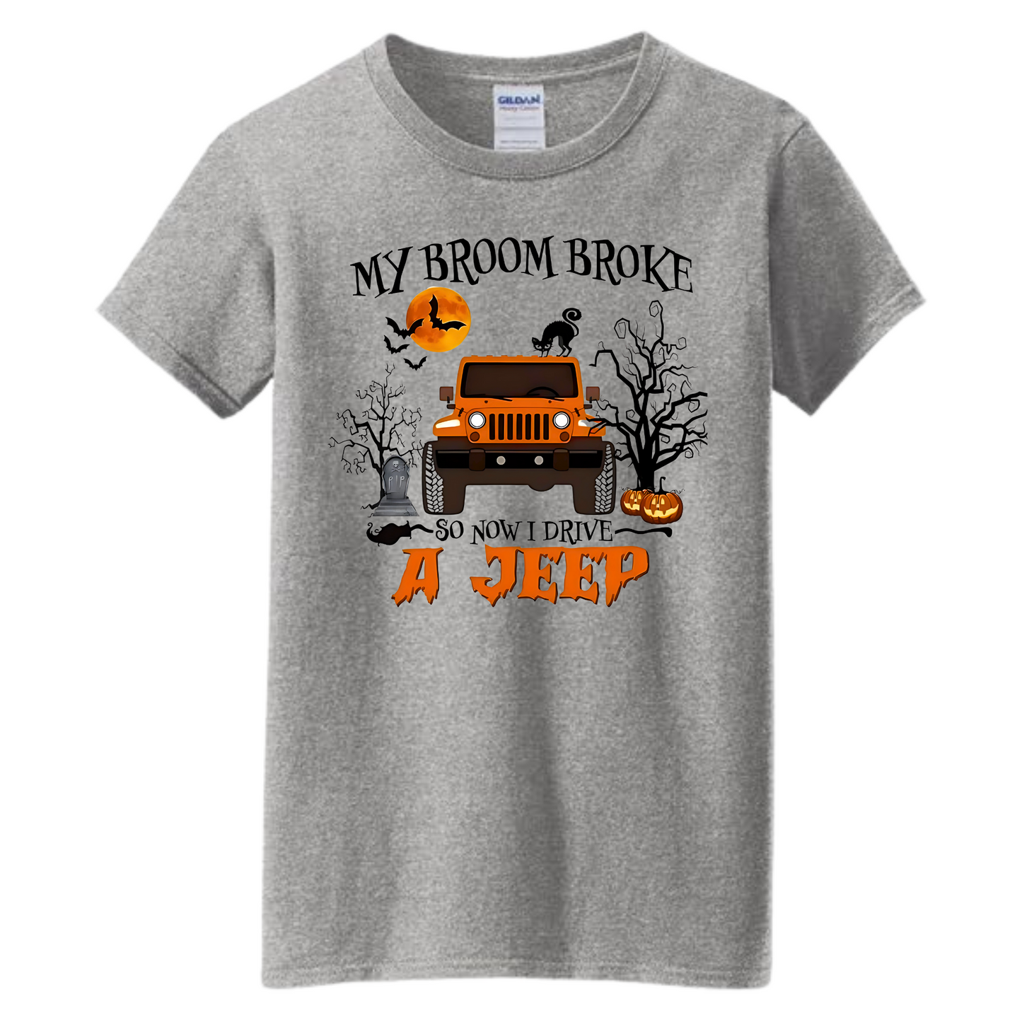 VOZUKO Custom Jeep Halloween T Shirt Men Women Ready Made Gildan Tee