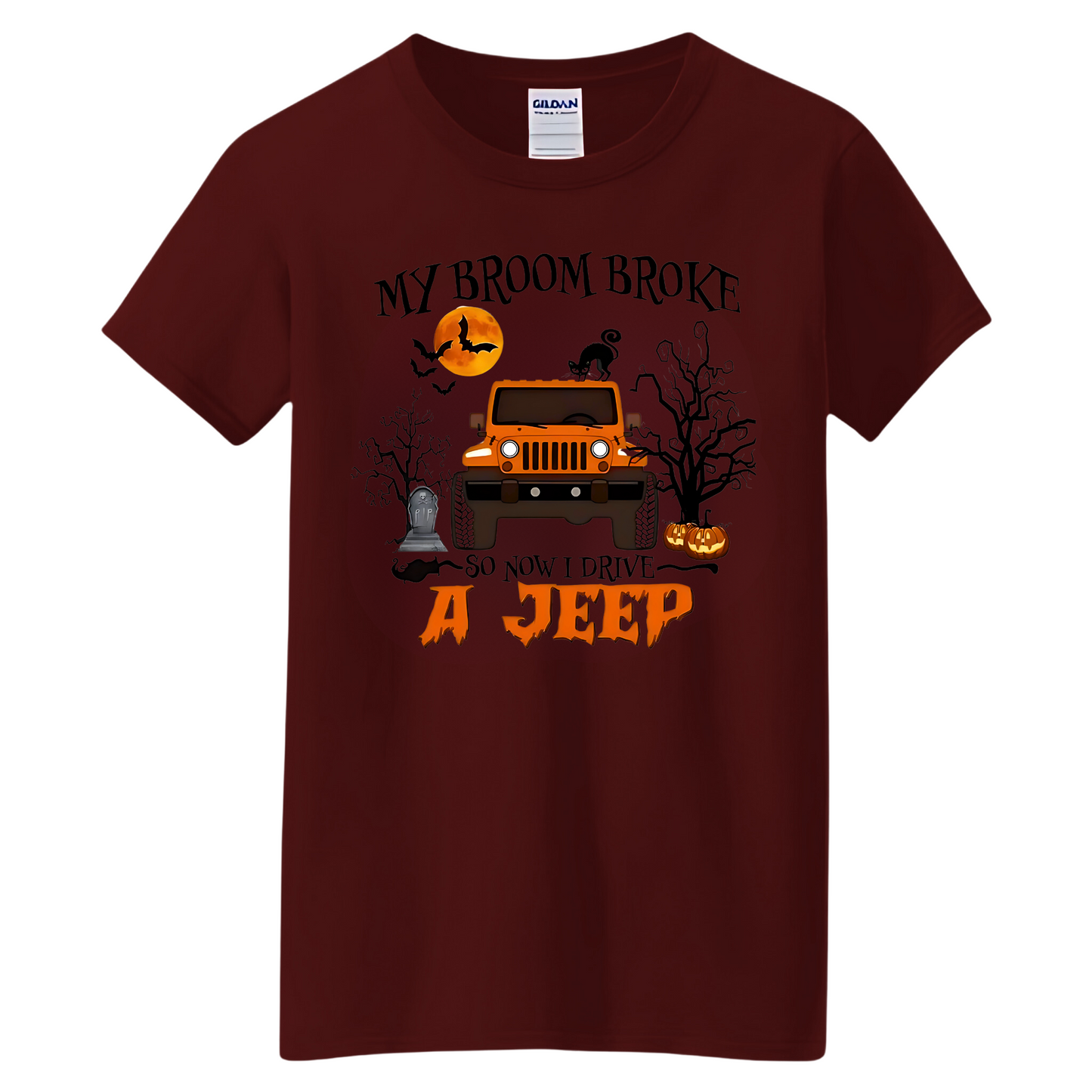 VOZUKO Custom Jeep Halloween T Shirt Men Women Ready Made Gildan Tee