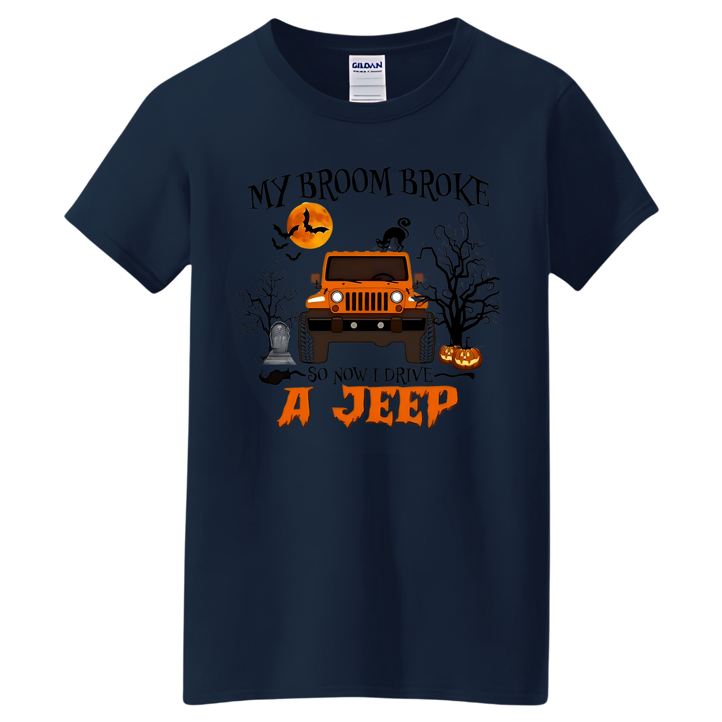 VOZUKO Custom Jeep Halloween T Shirt Men Women Ready Made Gildan Tee