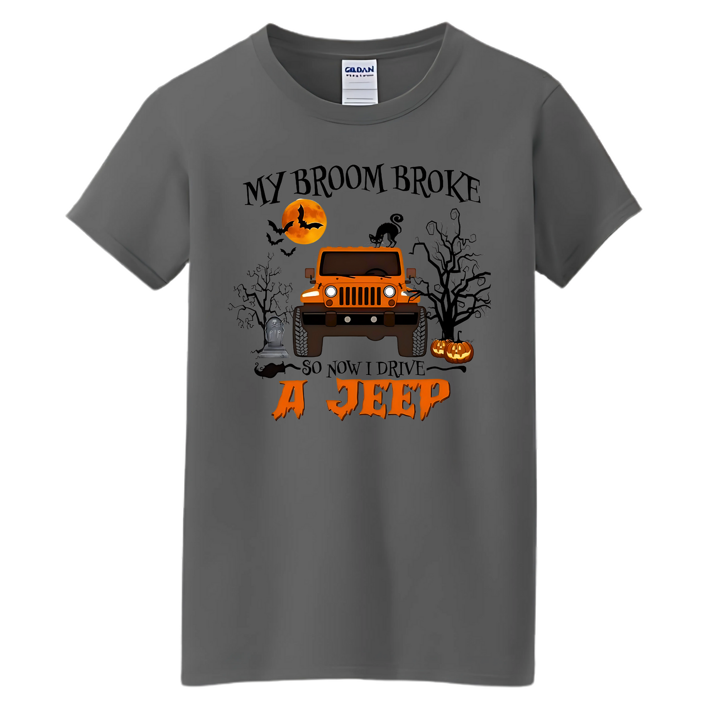 VOZUKO Custom Jeep Halloween T Shirt Men Women Ready Made Gildan Tee