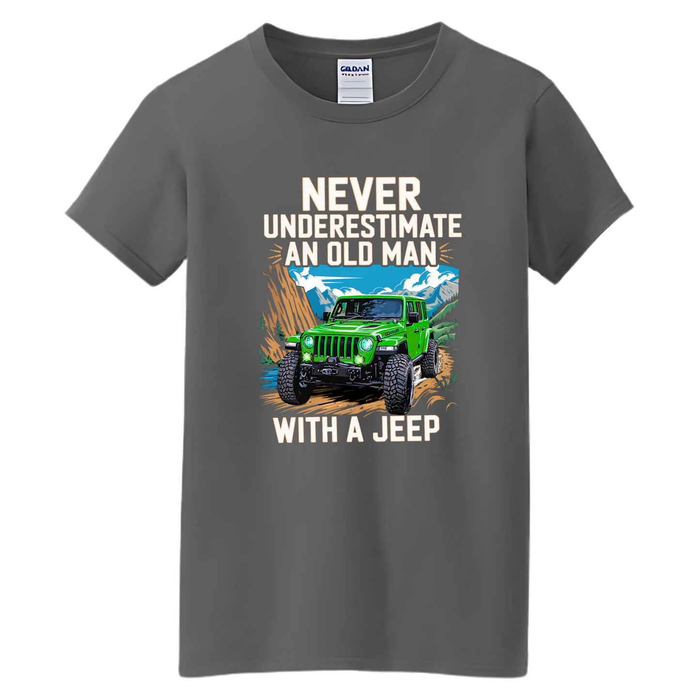 VOZUKO Custom 4x4 Jeep Old Man T Shirt Men Women Made-to-Order Gildan Tee