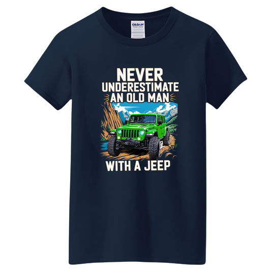 VOZUKO Custom 4x4 Jeep Old Man T Shirt Men Women Made-to-Order Gildan Tee