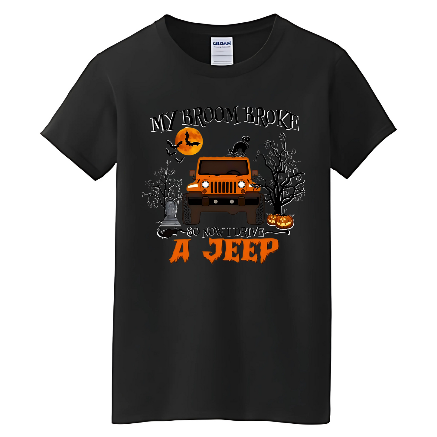 VOZUKO Custom Jeep Halloween T Shirt Men Women Ready Made Gildan Tee