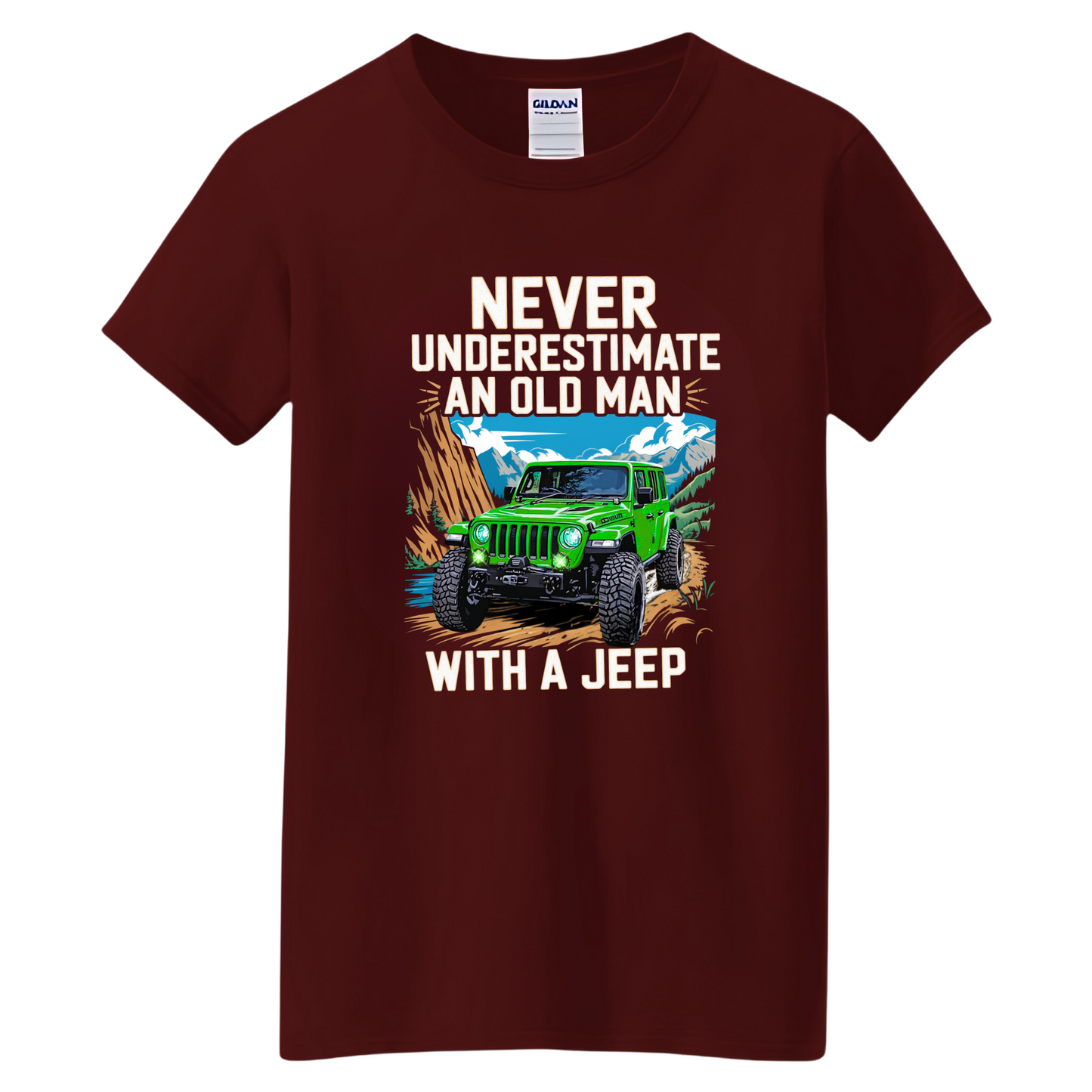 VOZUKO Custom 4x4 Jeep Old Man T Shirt Men Women Made-to-Order Gildan Tee