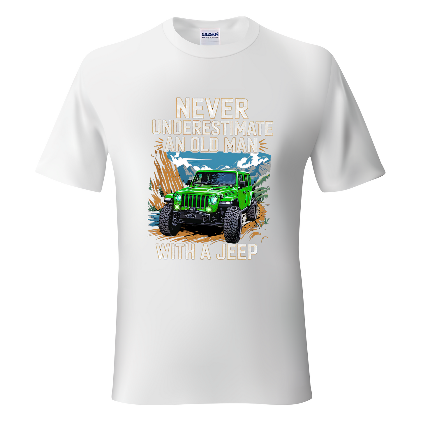 VOZUKO Custom 4x4 Jeep Old Man T Shirt Men Women Made-to-Order Gildan Tee