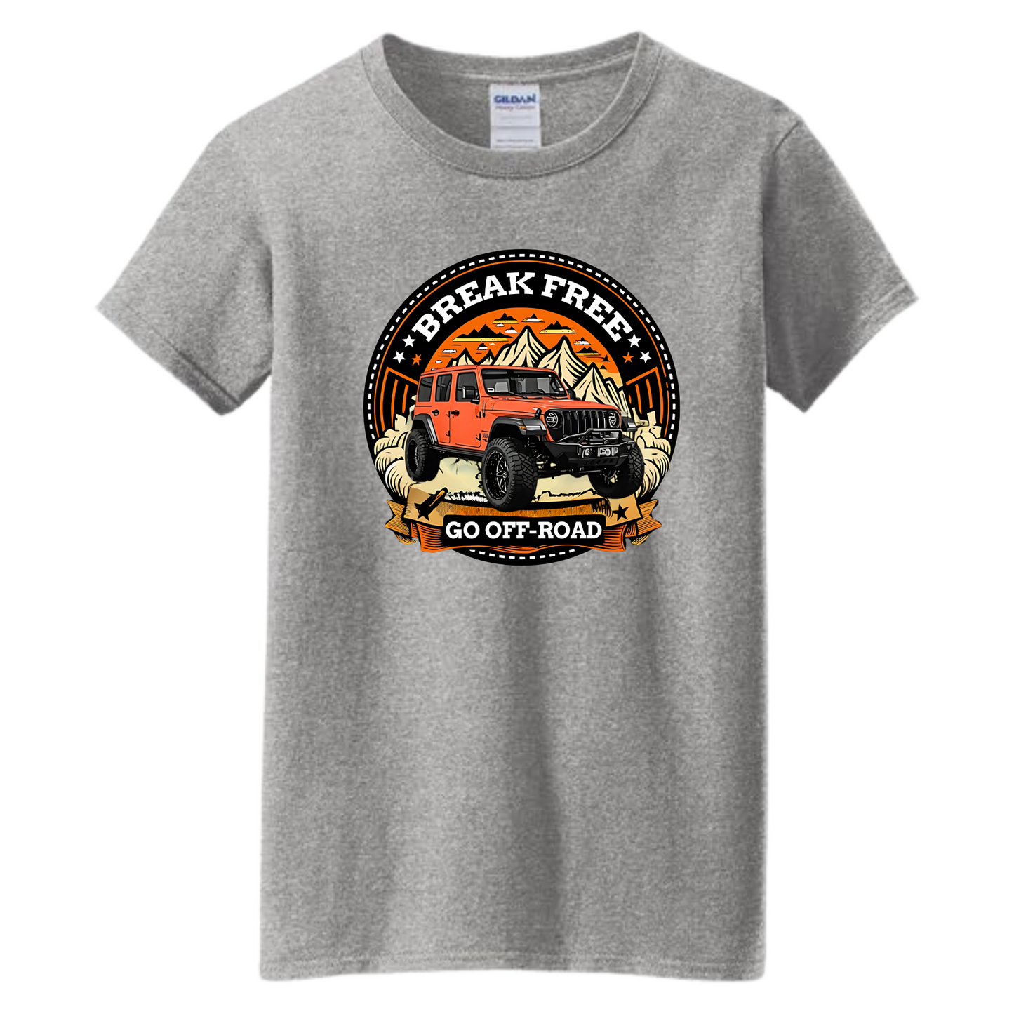 VOZUKO Custom 4x4 Jeep Break Free T Shirt Men Women Made-to-Order Gildan Tee