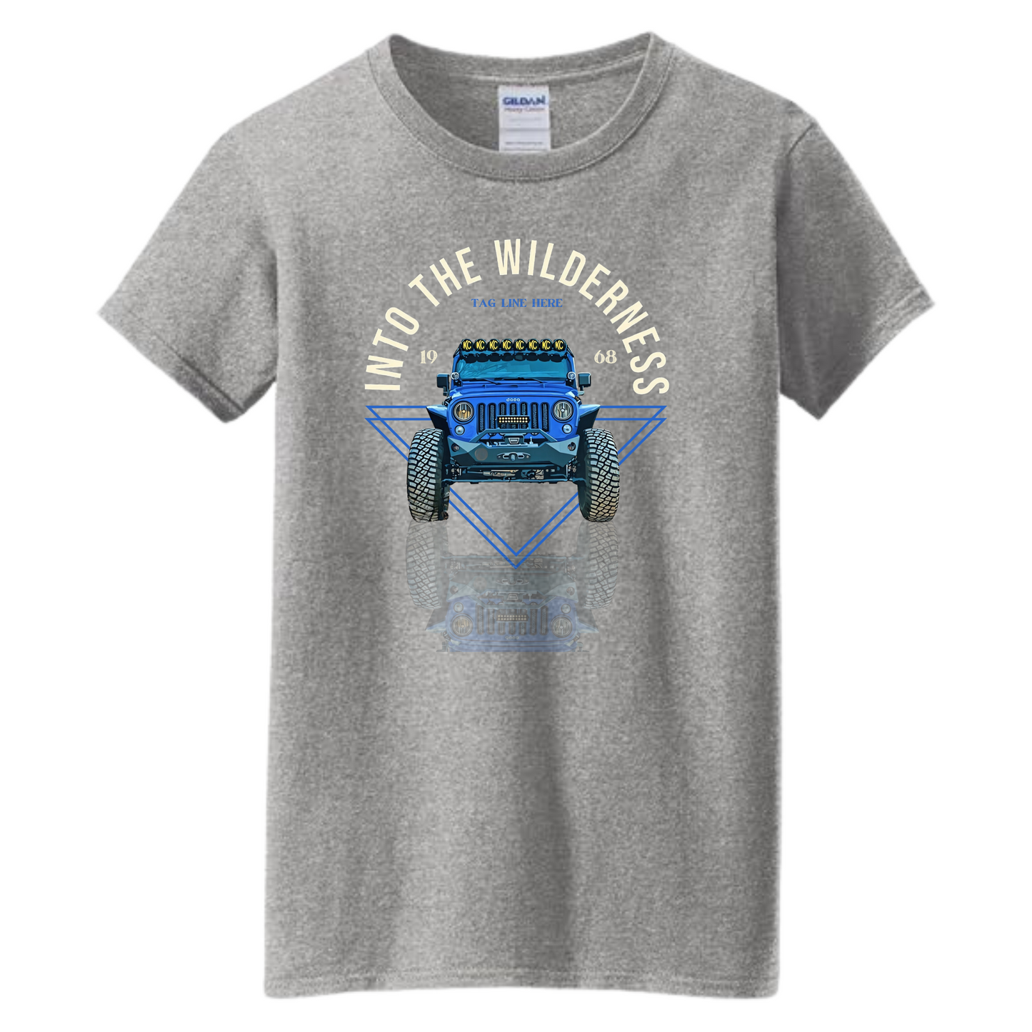 VOZUKO Custom 4x4 Jeep Wilderness T Shirt Men Women Made-to-Order Gildan Tee