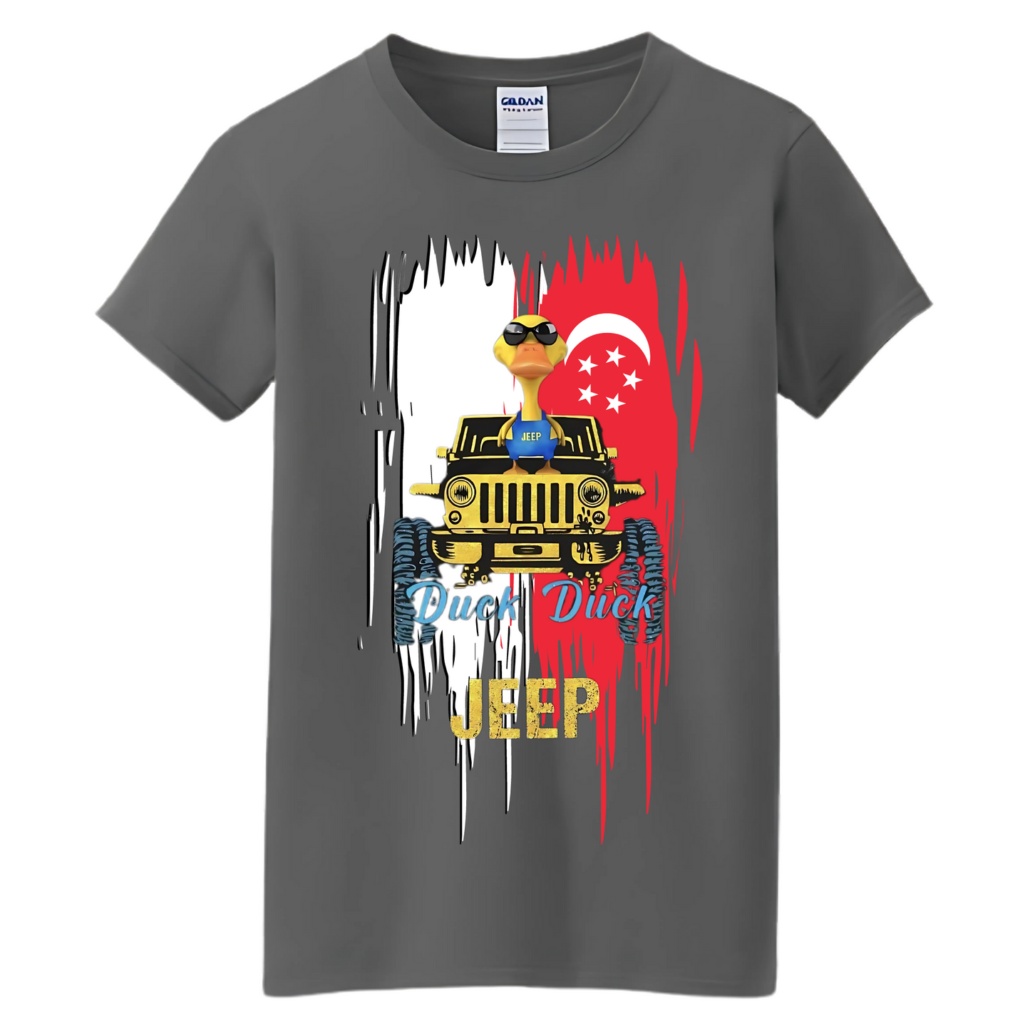 VOZUKO Custom Jeep Duck T Shirt Men Women Ready Made Gildan Tee